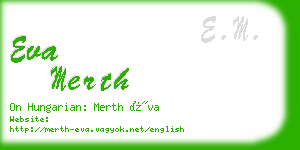 eva merth business card